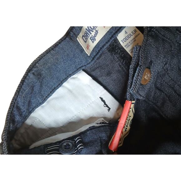 Oshkosh Boys Pants 4T Toddler E-Z Adjust Waist Cargo Dark Blue 100% Cotton NWT - Picture 8 of 13